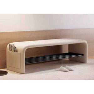 J2K 현관 입구 신발장 수납형 벤치 겸용 가죽 의자