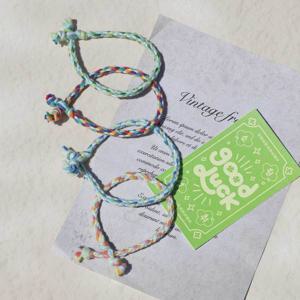 매듭 우정 소원 팔찌 DIY 키트 체험 (4개 세트) 실팔찌 만들기 재료 솜씨키트