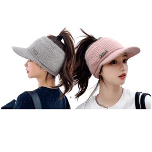 골지니트 여성 겨울모자 골프모자 기모썬캡 털모자