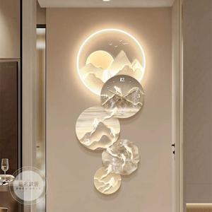 벽등 현관 장식 그림 빛 럭셔리 시계 복도 통로 벽 램프