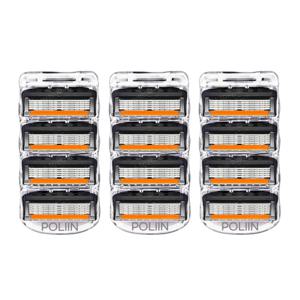 질레트 호환 면도날 퓨전 프로글라이드 신형 고급형 5중날 블랙주황 3팩(12개입)