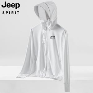 JEEP SPIRIT 지프 얇은 통기성 자외선 차단 고탄력 후드 자외선 차단 의류