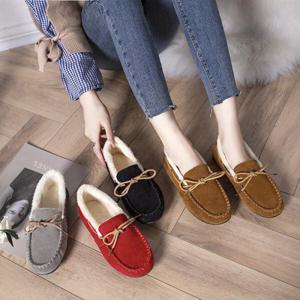 여성 방한 플랫슈즈 모카신 단화 편한 신발 스웨이드 로퍼