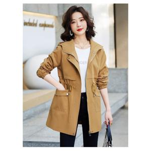 여성후드 직업 후드자켓 후드 트렌치코트 여자 코트 캐쥬얼 하프 코트
