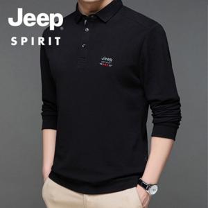 JEEP SPIRIT 남성 긴팔 카라 티셔츠 지프 넥 면 스판 남자 캐쥬얼 옷 90198