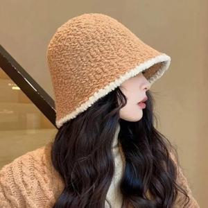 1+1 여성 털 버킷햇 방한 모자 털모자 뽀글이 양털 벙거지모자  1+1 행사 중