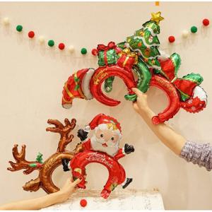 J2K 크리스마스 풍선 머리띠 장식 파티용품 사진촬영 성탄절