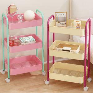 이동식 3단 트롤리 철제 이동식 수납장 주방 틈새 선반