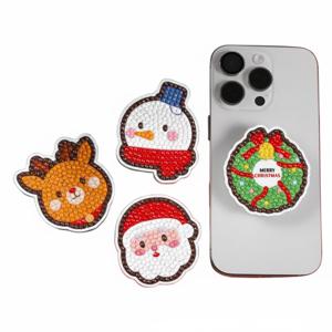 DIY 크리스마스 스마트톡 10개 홀더 스마트폰 거치대 그립 초등 학교 학생 어린이 아동 유치원 단체 선물