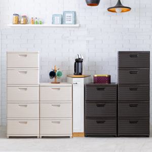 더홈 그리드 플라스틱 5단 서랍장 수납장 고급형 3단/5단