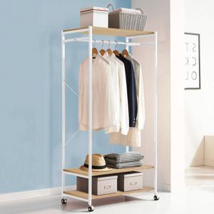 르네 와이드 행거 일반형 이동식 행거 옷걸이 스탠드 드레스룸 옷장 미니 철제 선반