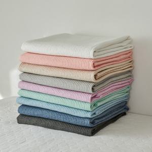 국내산 순수 60수 순면 피그먼트이불 누빔 침대 이불 패드 SS/Q/K