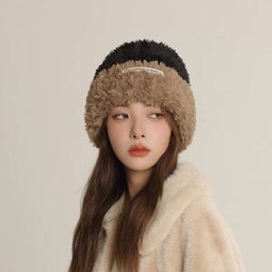 눈꽃 밍크 니트 털비니 여성 왕방울 버킷햇 겨울제품 15% 할인 행사 중