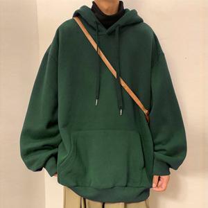 베이직 남자 기모후드티 오버핏 면 무지티 남성 겨울 후드티셔츠 OFS-MHD8