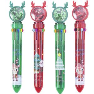 크리스마스 10색 볼펜 선물 펜 단체선물 한정판 특가 할인상품