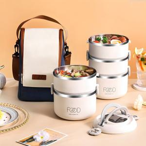4종 세트 스타일도시락 멀티레이어 304 스텐 보온도시락 직장인 손에 밥통 들기