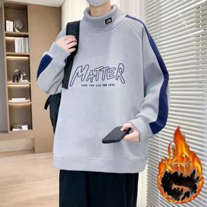 남자 가을 겨울 기모 맨투맨 티셔츠 반폴라 플리스 보온 방한 이너티