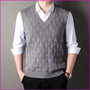 남자 캐주얼 브이넥 니트 조끼 베스트