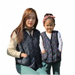1+1 겨울 온가족 꽃무늬 조끼 덧신 기모 아동 양털 어린이 유아 플라워