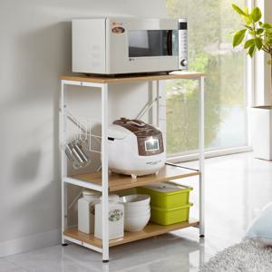 KM-T7100 스틸 렌지대 중형 다용도 철제 전자레인지 수납장 렌지 선반 다이 밥통 밥솥 정리대 정리함