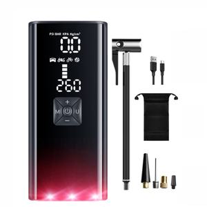 8000mAh 휴대용 무선 에어펌프 공기주입기 오토바이 자전거 차량용 타이어 공기압 주입기