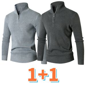 1+1 남성 니트 가을 겨울 목폴라 목티 스웨터