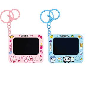 모음 개별포장 미니 LCD 드로잉 필기 보드 키링 판다 곰돌이 인형 키링 키링인형 초등학생 단체 선물