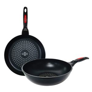 퀸센스 NEW 다이아몬드 후라이팬 28cm+궁중팬 28cm 프라이팬 웍 튀김팬 세트 (총2개) 통주물 국내생산