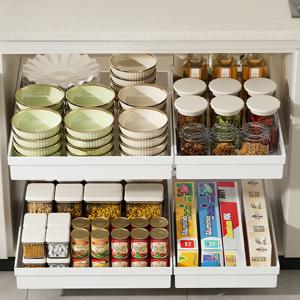 무타공 주방 싱크 정리 슬라이딩선반 하부장 레일 선반