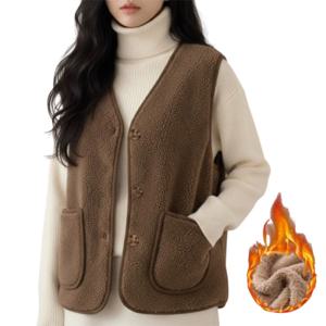 여성 경량 겨울 후리스 뽀글이 조끼