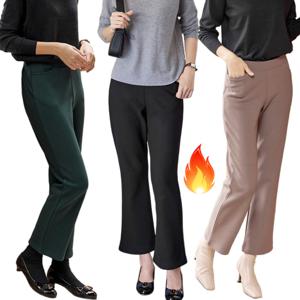 제니유 모던 여성용 따듯한 융털 기모 부츠컷 밴딩팬츠 빅사이즈