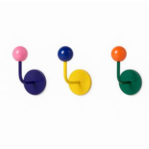 컬러볼 마그넷 후크 3P 현관문 냉장고 자석고리