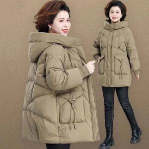 중년여성 롱패딩 50대 루즈핏 방한 웰론점퍼 엄마옷 겨울 하프 패딩점퍼 코트