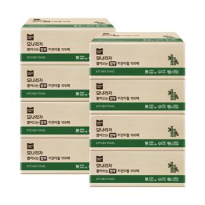 모나리자 간편하게 뽑아쓰는 대나무(밤부) 키친타올 100매 8입 1박스 3無