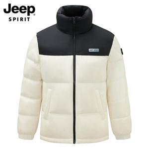 JEEP SPIRIT 남녀공용 숏패딩 덕다운 겨울 방풍 패딩 점퍼