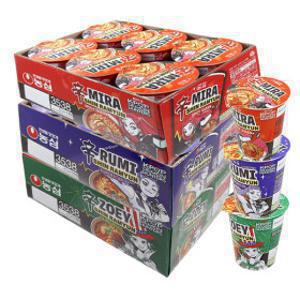 농심 헌트릭스 에디션 신라면 햄버거컵+스파이시퀸컵+슈퍼스타컵 6+6+6개