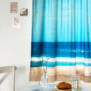 안녕 나의 여름 창문 벨벳커튼 1장