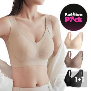 (패션픽)(15%)(2개세트) 가슴 작아보이는 말라 미니마이저 브라 처진가슴 보정 부유방 커버 노와이어