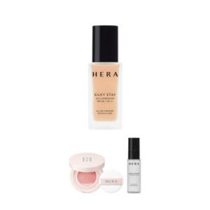 헤라 실키스테이 24H 파운데이션(21N1/21C1/23N1) +메이크업픽서 30ml+쿠션 블러쉬 5g