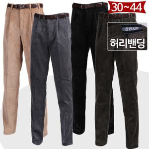 중년 남성 기모 골덴바지 남자 겨울 따뜻한 코듀로이 남성골프바지 빅사이즈바지 기모팬츠 방한바지