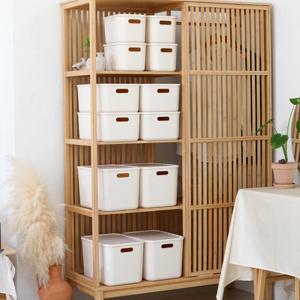 보노홈 리빙박스 M 4개 펜트리 수납 플라스틱 박스 팬트리 정리 속옷 양말 소품 다용도 보관함