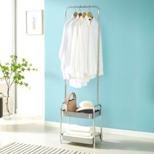 KM-R6704SS 스탠드 미드센츄리 수납 스테인리스 행거 2단 400 다용도 스탠드 옷걸이 미니 옷장 선반