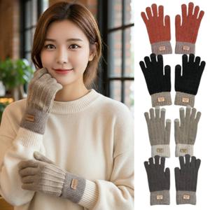 1+1+1+1 4개세트 투톤배색 터치장갑 암워머 니트 벙어리장갑 토시 여성 방한