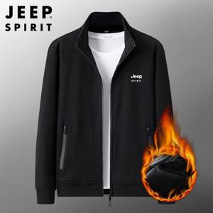 JEEP SPIRIT 남자 가을 겨울 플리스 집업 자켓 기모 점퍼
