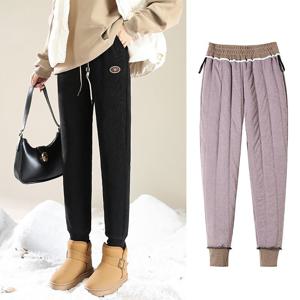 여자 겨울 트레이닝 패딩 팬츠 두터운 조거 패딩 팬츠