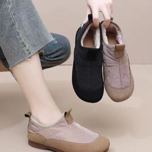 여성 방한화 털운동화 털신발 여성부츠 털신 겨울신발 슬립온 단화 모카신