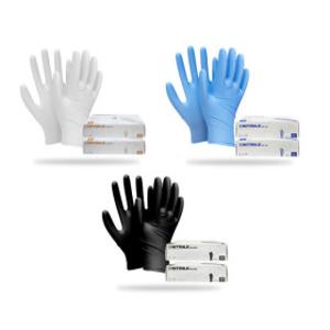 니트릴장갑 100매+100매(200매)_화이트 블루 그레이 베이직블랙 요리용 실험용 식품용