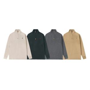 폴 로 루즈핏 반집업 칼라 맨투맨 남녀 패치 올가을 클래식 풀오버 코트