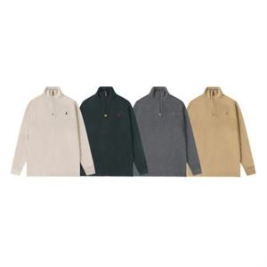 폴 로 루즈핏 반집업 칼라 맨투맨 남녀 패치 올가을 클래식 풀오버 코트