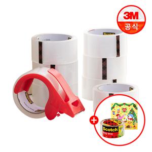3M 스카치 포장용 박스 테이프 기획세트(8롤+디스펜서) 투명/갈색(선택) 8롤+디스펜서+사은품(테이프+엽서)
